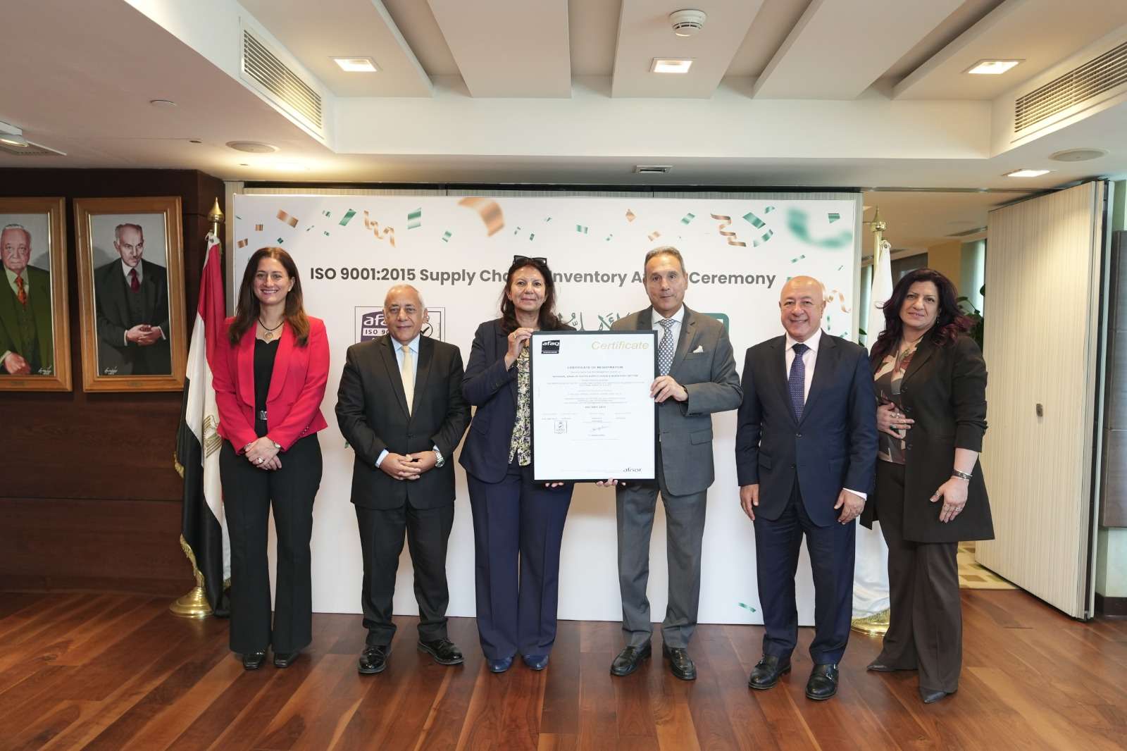 استمرار لريادته.. البنك الأهلي المصري يحصل على شهادة الجودة ISO 9001 في مجال الإمداد اللوجستي والمخازن من هيئة" AFNOR Uk Limited"