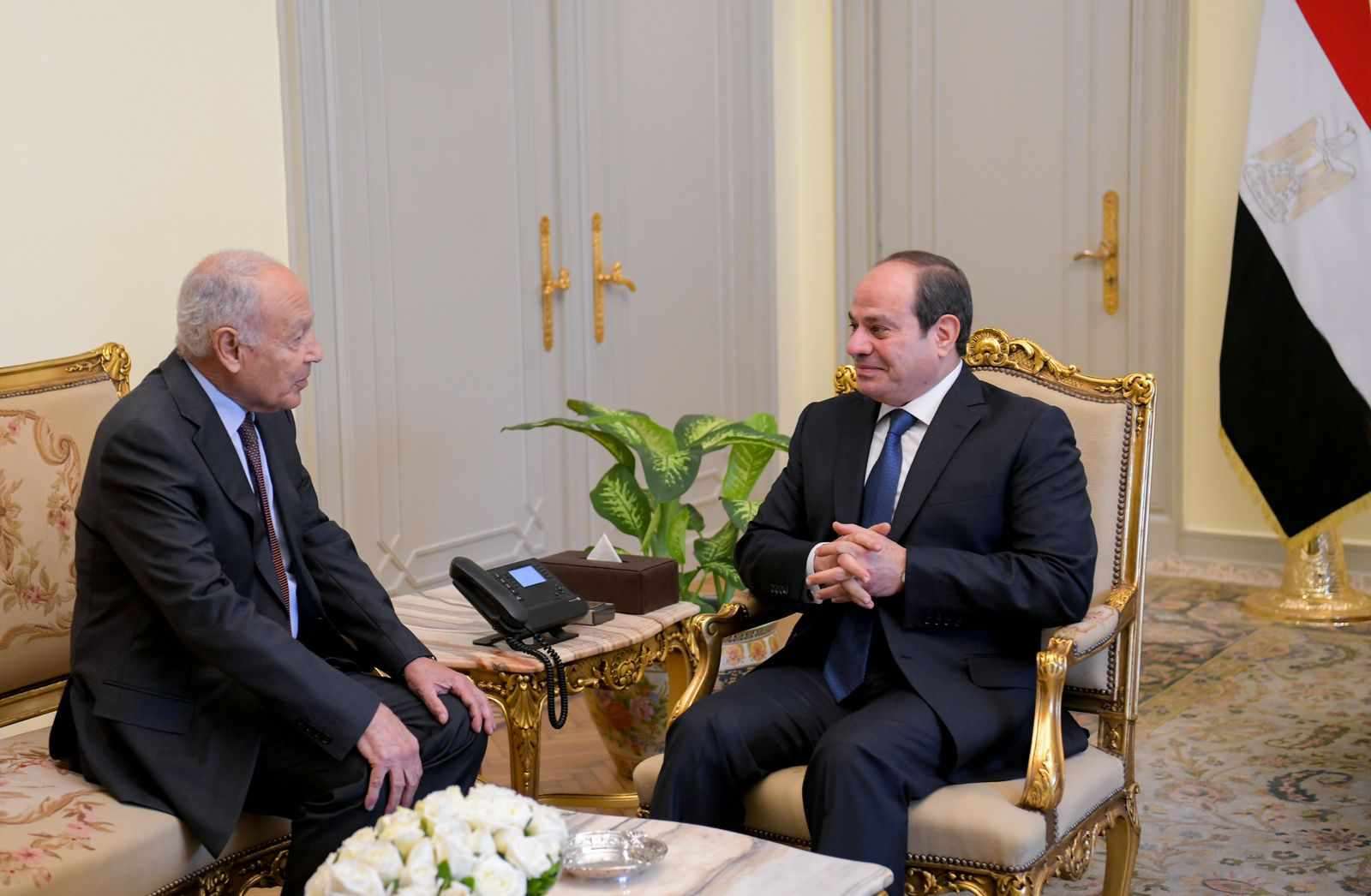 الرئيس السيسي يستقبل أحمد أبو الغيط أمين عام جامعة الدول العربية