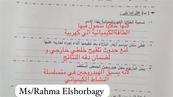 بالاجابات النموذجية.. امتحان العلوم بالجيزة الصف الثالث الإعدادي ترم ثاني 2026