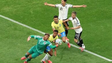 ثنائي البرازيل مهدد بالغياب عن ربع نهائي كأس العالم
