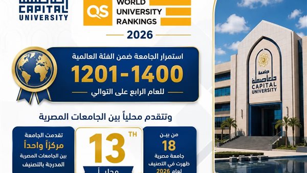 جامعة العاصمة تحافظ على موقعها في تصنيف QS WUR 2026