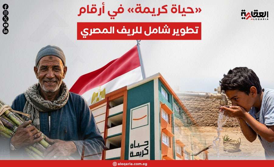 «حياة كريمة» في أرقام.. تطوير شامل للريف المصري