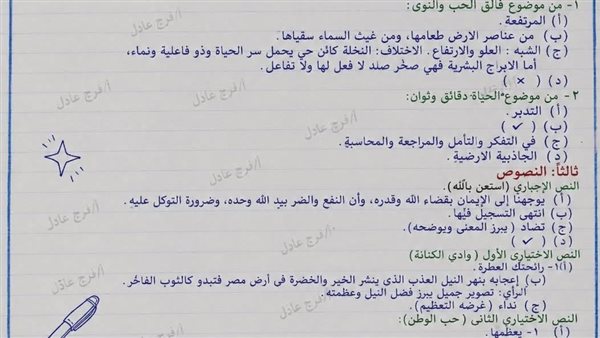 راجع إجابتك.. حل امتحان العربي الصف الثالث الإعدادي بالبحيرة الآن