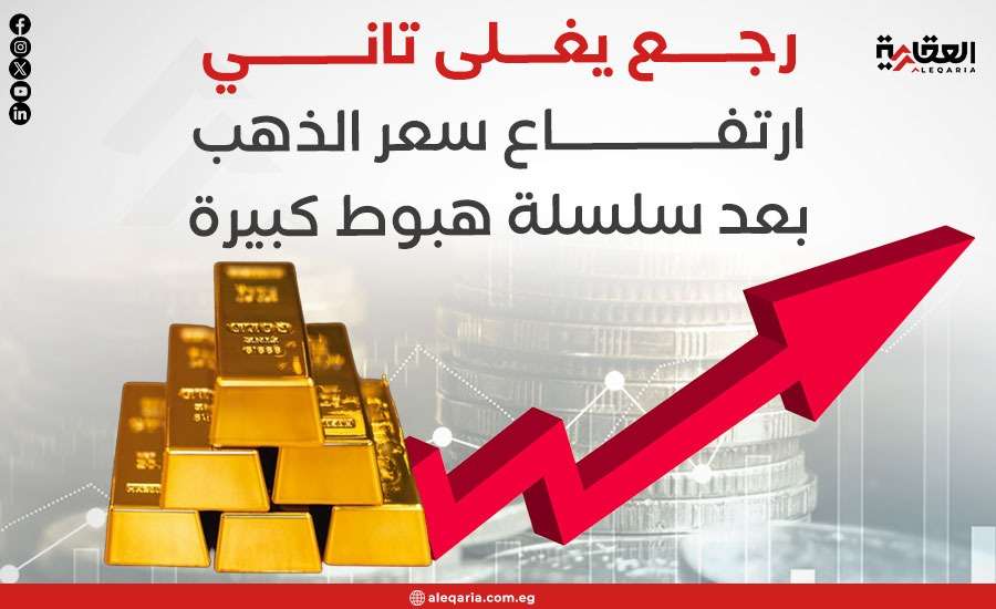 رجع يغلى تاني.. ارتفاع سعر الذهب بعد سلسلة هبوط كبيرة