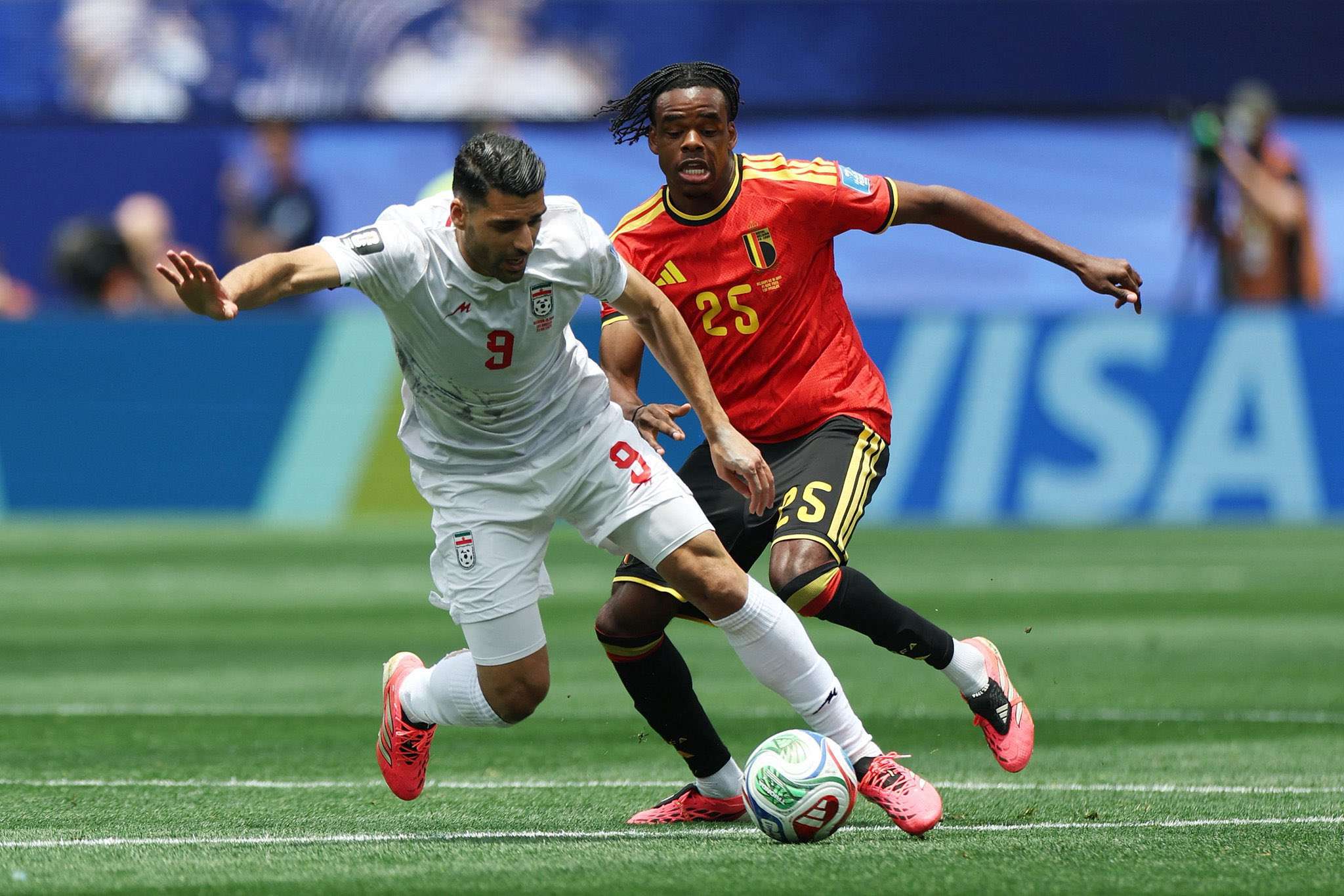 مجموعة مصر.. بث مباشر مباراة بلجيكا وإيران 0-0 في كأس العالم 2026