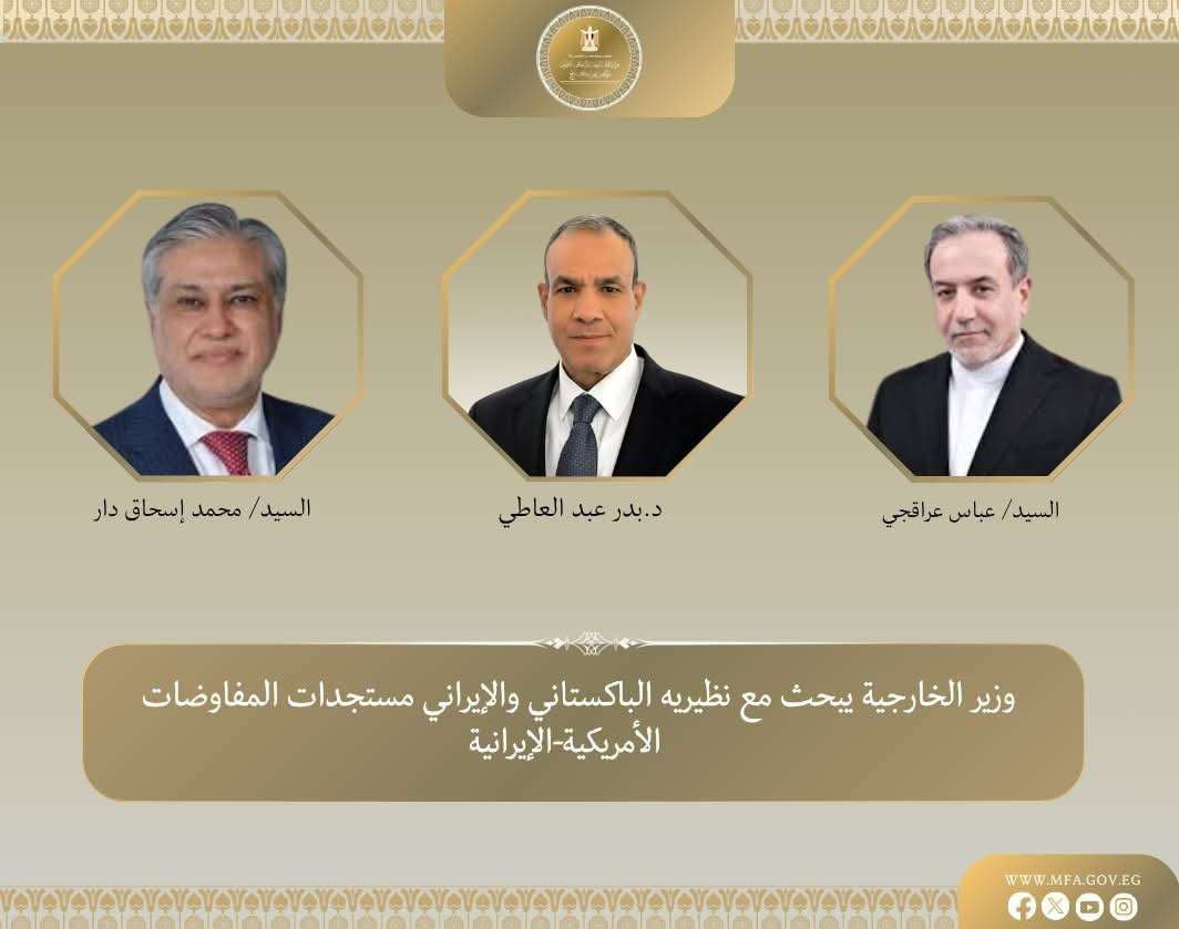 وزير الخارجية يبحث مع نظيريه الباكستاني والإيراني مستجدات المفاوضات الأمريكية-الإيرانية