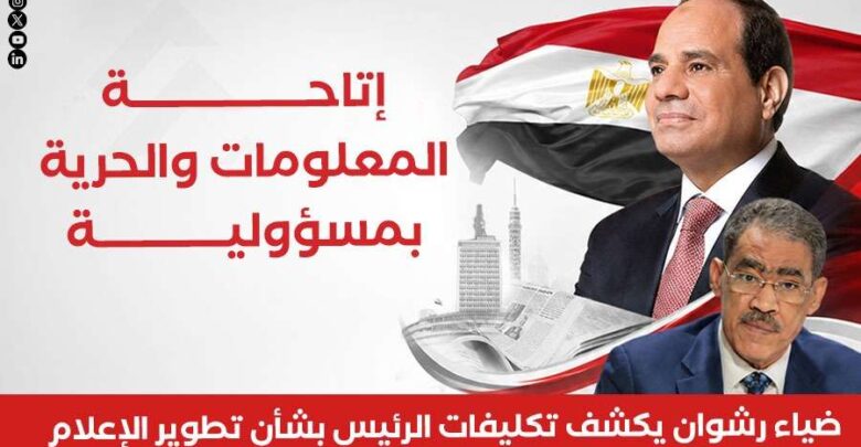 إتاحة المعلومات والحرية بمسؤولية.. ضياء رشوان يكشف تكليفات الرئيس بشأن تطوير الإعلام