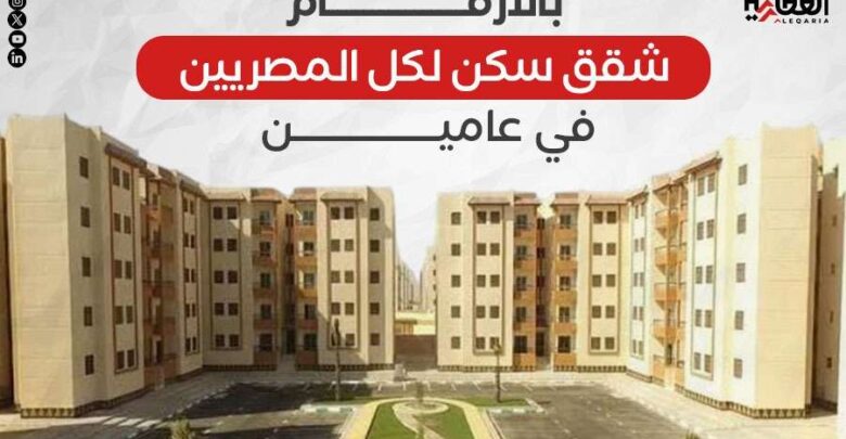 بالأرقام.. شقق سكن لكل المصريين في عامين