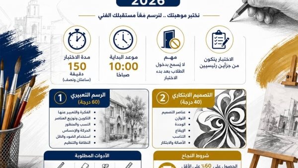 جامعة العاصمة تعلن تفاصيل اختبارات القدرات بتربية فنية 2026
