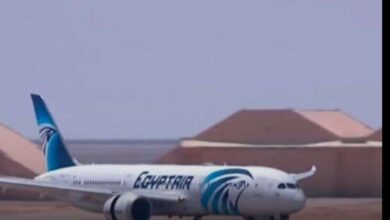 طائرة المنتخب الوطني لكرة القدم تهبط في مطار العلمين الدولي (بث مباشر)