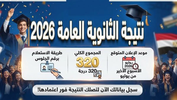 عاجل.. الآن نتيجة الثانوية العامة 2026 برقم الجلوس علي موقع السبورة