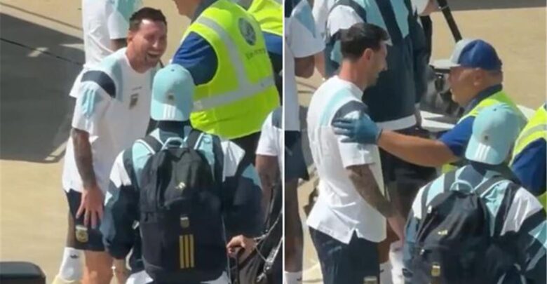 فيديو | رد فعل ميسي أثناء التفتيش في المطار يلفت الأنظار قبل مواجهة الرأس الأخضر