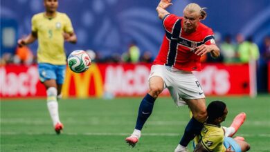فيديو | في 11 دقيقة.. هالاند يسجل هدفين لـ النرويج أمام البرازيل