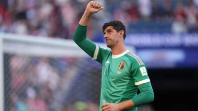 كورتوا: لسنا مرشحين للفوز على إسبانيا.. وسنلعب ضد منتخب عظيم