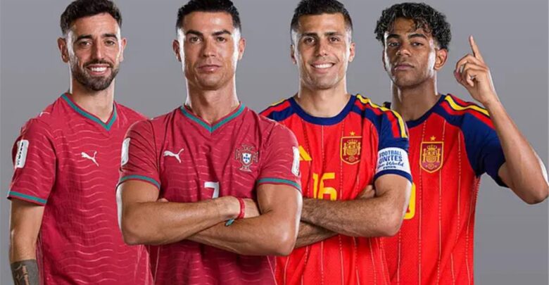 معلقين مباراة البرتغال وإسبانيا اليوم في كأس العالم