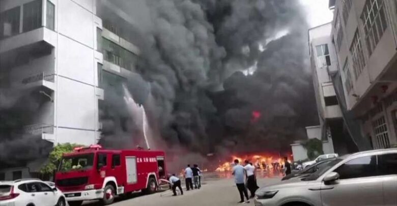 مقتل 28 شخصًا في حريق مصنع أحذية جنوب شرق الصين