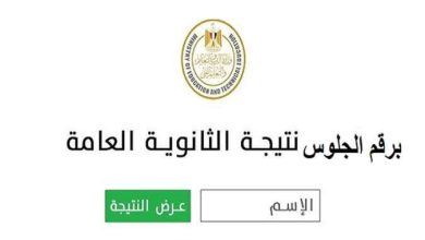 نتيجة الثانوية العامة 2026.. رابط مباشر بالاسم ورقم الجلوس