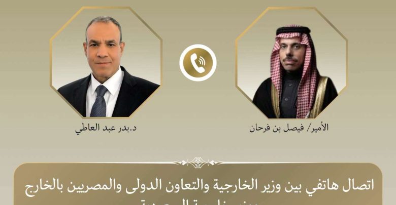 وزير الخارجية يبحث مع نظيره السعودي جهود خفض التصعيد في المنطقة