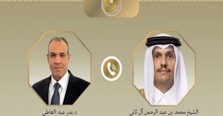 وزير الخارجية يبحث مع نظيره القطري العلاقات الثنائية والتطورات الإقليمية