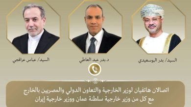 وزير الخارجية يبحث هاتفياً مع نظيريه الإيراني والعماني جهود خفض التصعيد وضمان حرية الملاحة