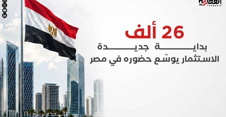 26 ألف بداية جديدة.. الاستثمار يوسّع حضوره في مصر