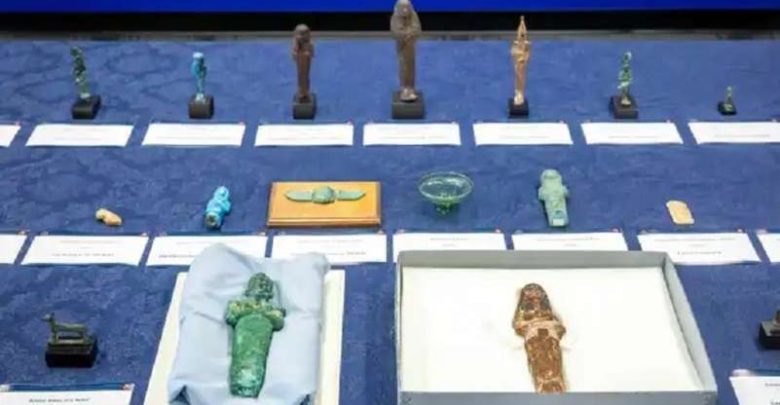 بعد تهريبها.. الفيدرالي الأميركي يعيد 48 قطعة أثرية لمصر